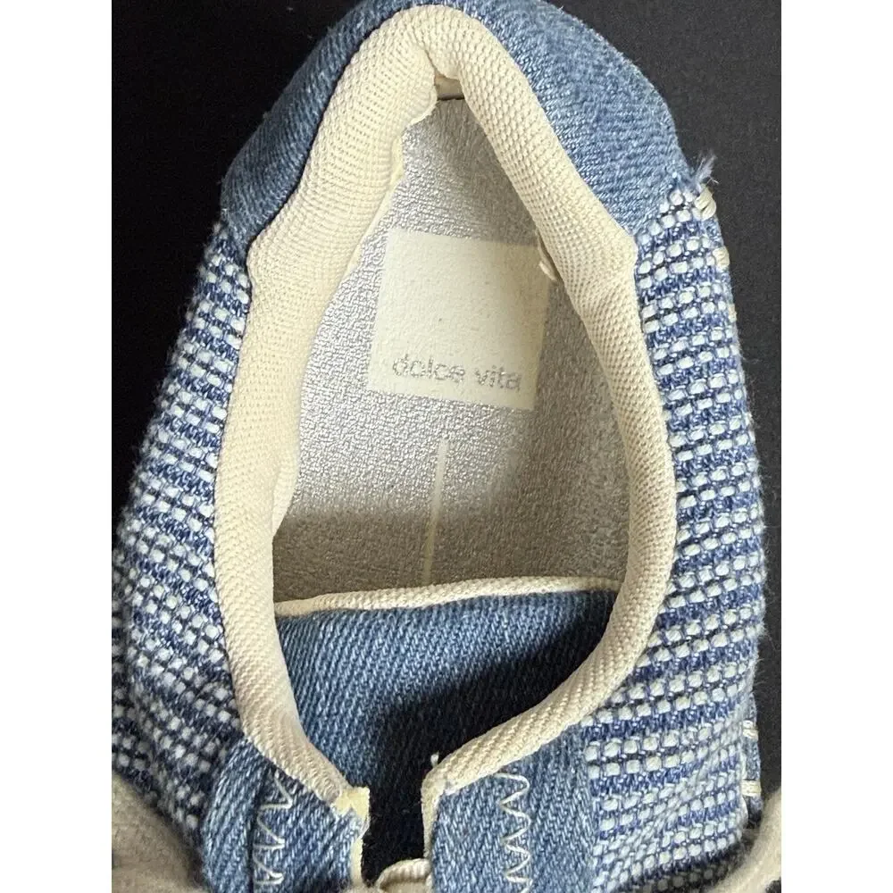 Dolce Vita Dolan Platform Sneakers Blue Denim Knit Colorway Women’s 11 MRSP $150